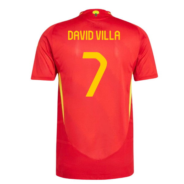 2024-2025 Spain Authentic Home Shirt (David Villa 7)-SoccerKits Hub | Buy Soccer Jerseys Online