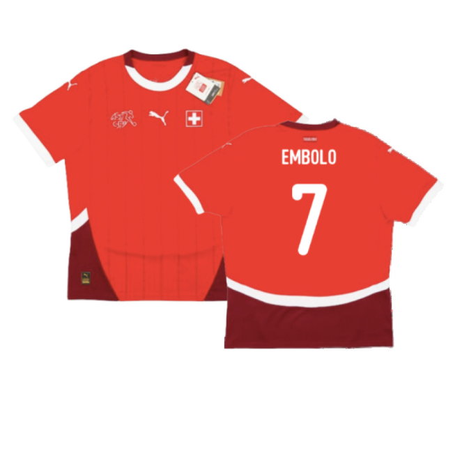 2024-2025 Switzerland Home Shirt (Embolo 7)-SoccerKits Hub | Buy Soccer Jerseys Online