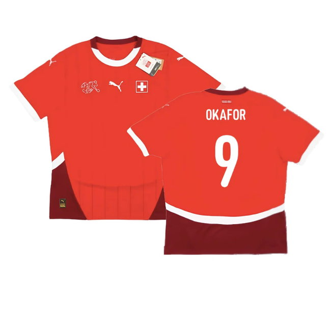 2024-2025 Switzerland Home Shirt (Okafor 9)-SoccerKits Hub | Buy Soccer Jerseys Online
