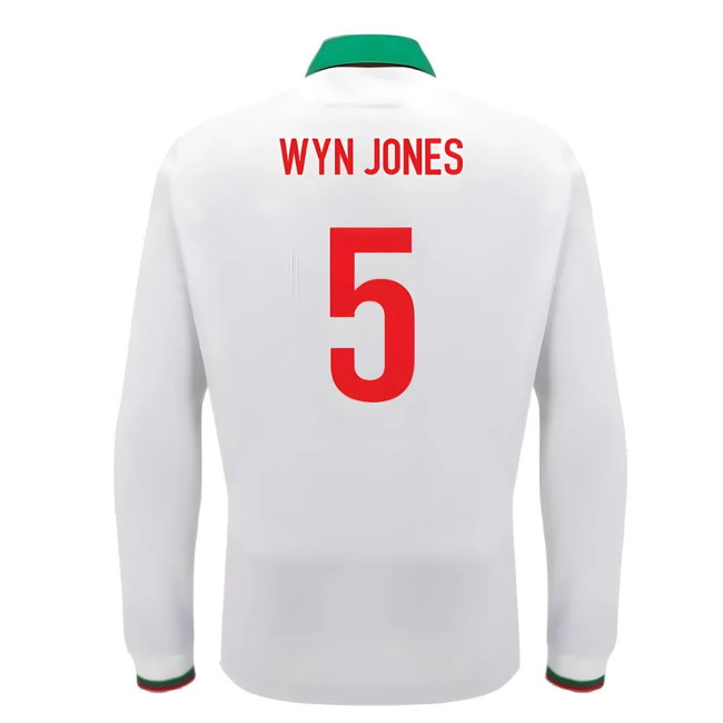 2024-2025 Wales Away Cotton LS Rugby Shirt (Wyn Jones 5)-SoccerKits Hub | Buy Soccer Jerseys Online