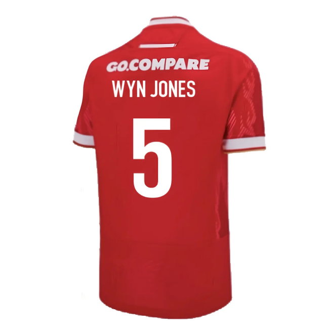 2024-2025 Wales Home Poly Replica Rugby Shirt (Wyn Jones 5)-SoccerKits Hub | Buy Soccer Jerseys Online