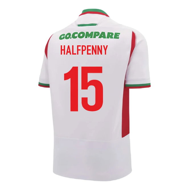 2024-2025 Wales Rugby Away Replica Shirt (Halfpenny 15)-SoccerKits Hub | Buy Soccer Jerseys Online