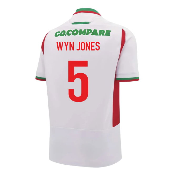 2024-2025 Wales Rugby Away Replica Shirt (Wyn Jones 5)-SoccerKits Hub | Buy Soccer Jerseys Online