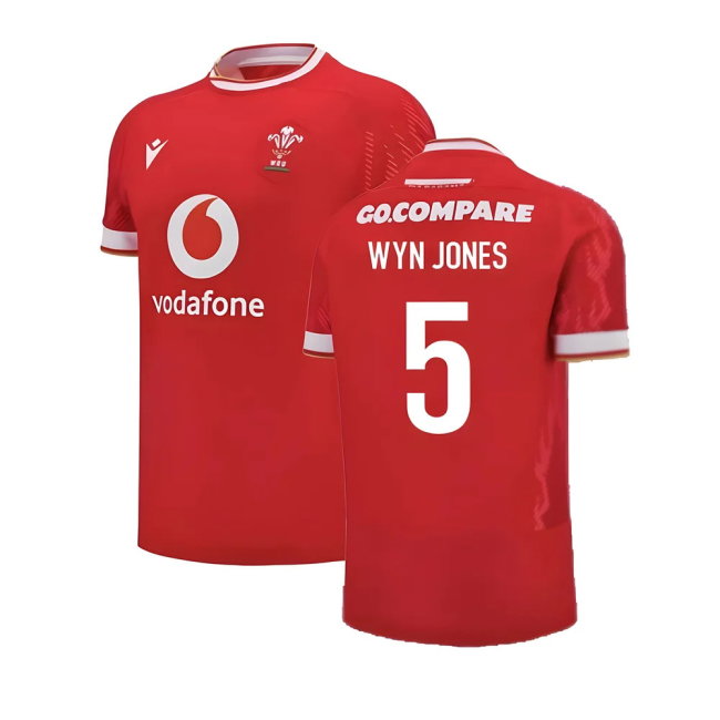 2024-2025 Wales Rugby Home Slim Fit Shirt (Wyn Jones 5)-SoccerKits Hub | Buy Soccer Jerseys Online