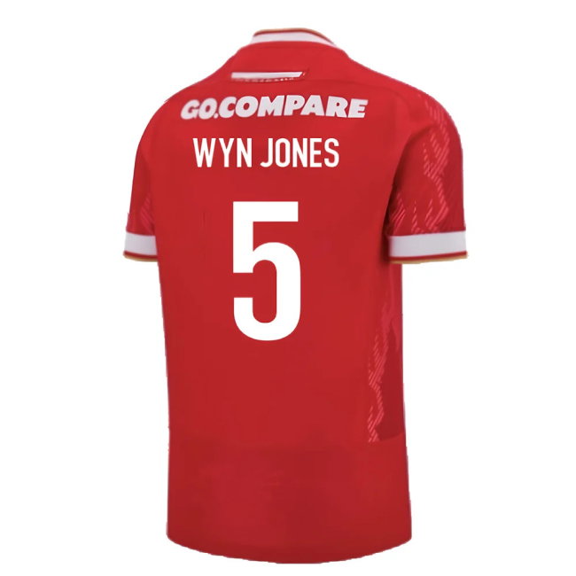 2024-2025 Wales Rugby Home Slim Fit Shirt (Wyn Jones 5)-SoccerKits Hub | Buy Soccer Jerseys Online