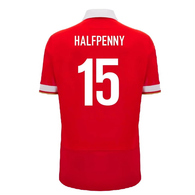 2024-2025 Wales WRU Home Cotton Rugby Shirt (Halfpenny 15)-SoccerKits Hub | Buy Soccer Jerseys Online