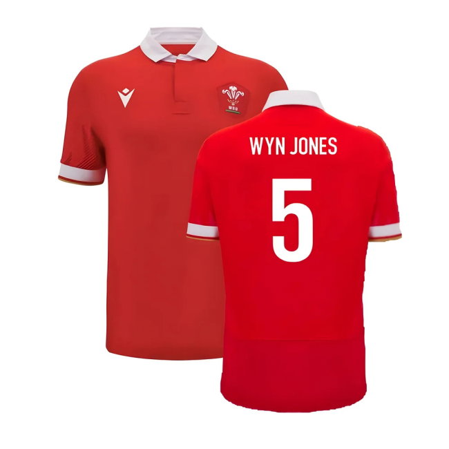 2024-2025 Wales WRU Home Cotton Rugby Shirt (Wyn Jones 5)-SoccerKits Hub | Buy Soccer Jerseys Online