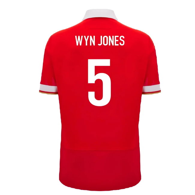 2024-2025 Wales WRU Home Cotton Rugby Shirt (Wyn Jones 5)-SoccerKits Hub | Buy Soccer Jerseys Online