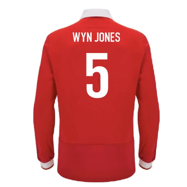 2024-2025 Wales WRU Home LS Cotton Rugby Shirt (Wyn Jones 5)-SoccerKits Hub | Buy Soccer Jerseys Online