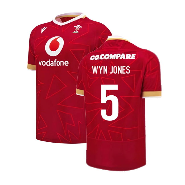 2024-2025 Wales WRU Home Pathway Poly Rugby Shirt (Wyn Jones 5)-SoccerKits Hub | Buy Soccer Jerseys Online