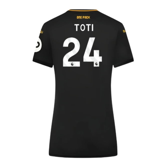 2024-2025 Wolves Away Shirt - Womens (Toti 24)-SoccerKits Hub | Buy Soccer Jerseys Online