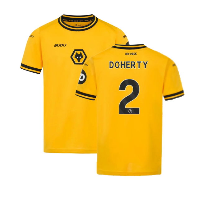 2024-2025 Wolves Home Shirt (Kids) (Doherty 2)-SoccerKits Hub | Buy Soccer Jerseys Online