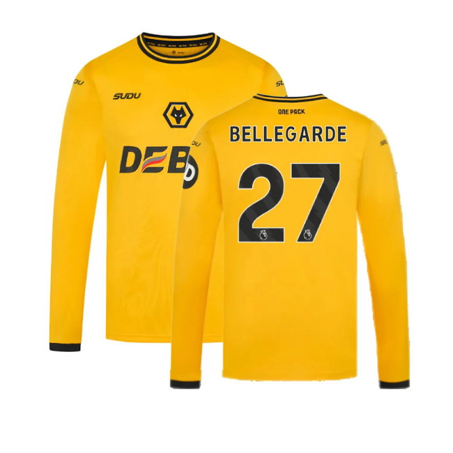 2024-2025 Wolves Long Sleeve Home Shirt (Bellegarde 27)-SoccerKits Hub | Buy Soccer Jerseys Online