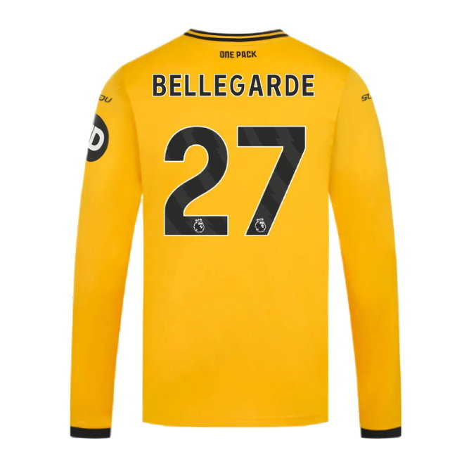 2024-2025 Wolves Long Sleeve Home Shirt (Bellegarde 27)-SoccerKits Hub | Buy Soccer Jerseys Online