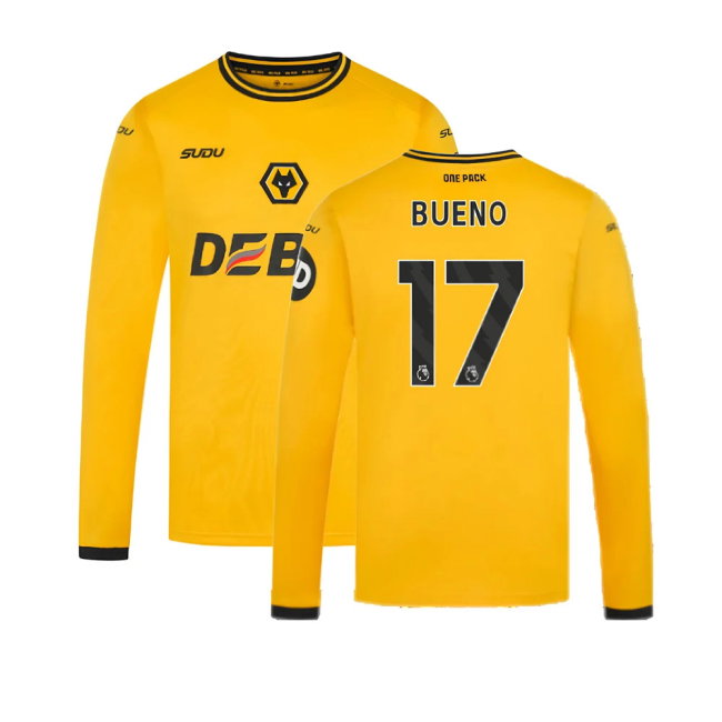 2024-2025 Wolves Long Sleeve Home Shirt (Bueno 17)-SoccerKits Hub | Buy Soccer Jerseys Online