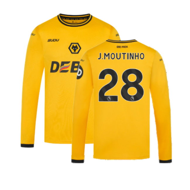 2024-2025 Wolves Long Sleeve Home Shirt (J.Moutinho 28)-SoccerKits Hub | Buy Soccer Jerseys Online
