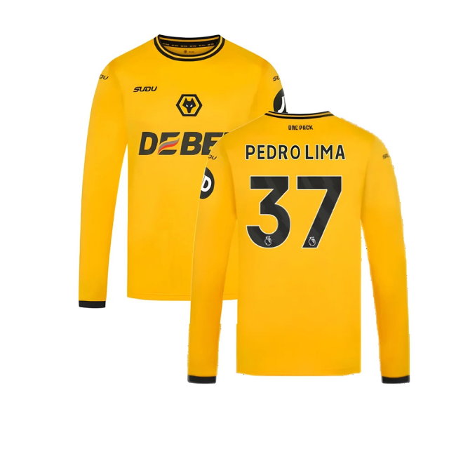 2024-2025 Wolves Long Sleeve Home Shirt (Pedro Lima 37)-SoccerKits Hub | Buy Soccer Jerseys Online