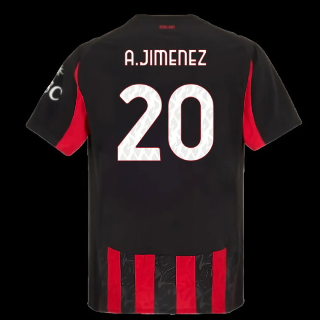 2025-2026 AC Milan Authentic Home Shirt (A.Jimenez 20)-SoccerKits Hub | Buy Soccer Jerseys Online