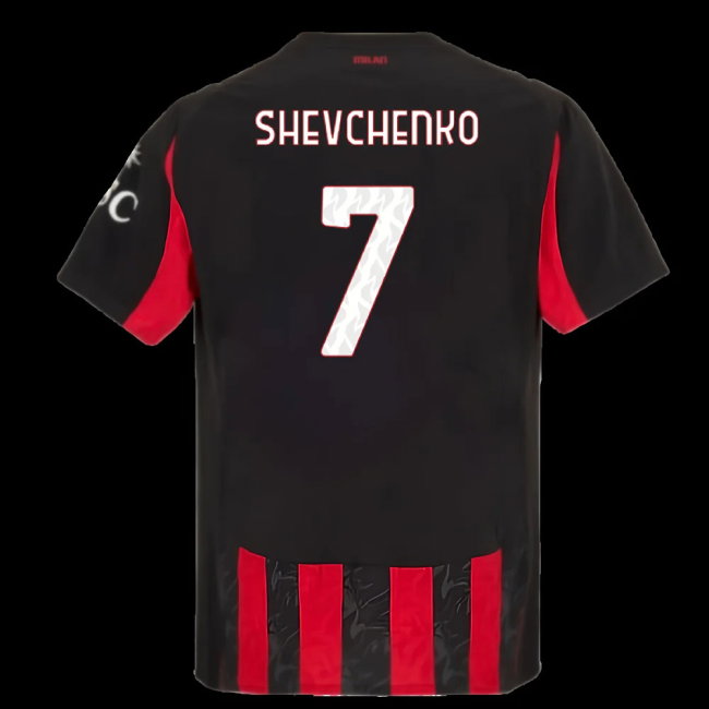 2025-2026 AC Milan Authentic Home Shirt (Shevchenko 7)-SoccerKits Hub | Buy Soccer Jerseys Online