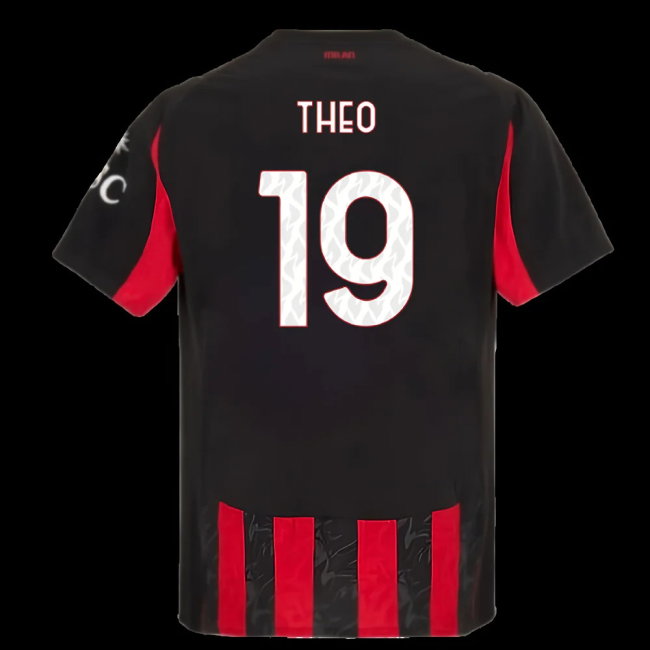 2025-2026 AC Milan Authentic Home Shirt (Theo 19)-SoccerKits Hub | Buy Soccer Jerseys Online