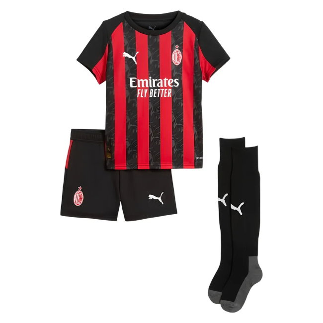 2025-2026 AC Milan Home Mini Kit (Reijnders 14)-SoccerKits Hub | Buy Soccer Jerseys Online