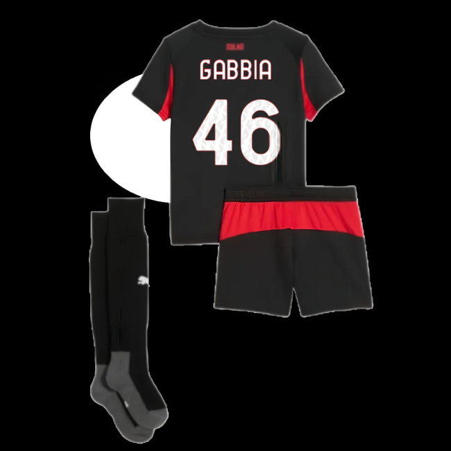 2025-2026 AC Milan Home Mini Kit (Gabbia 46)-SoccerKits Hub | Buy Soccer Jerseys Online