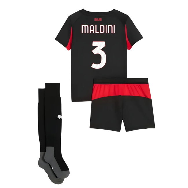 2025-2026 AC Milan Home Mini Kit (Maldini 3)-SoccerKits Hub | Buy Soccer Jerseys Online