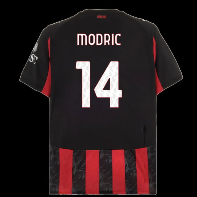 2025-2026 AC Milan Home Shirt (Modric 14)-SoccerKits Hub | Buy Soccer Jerseys Online