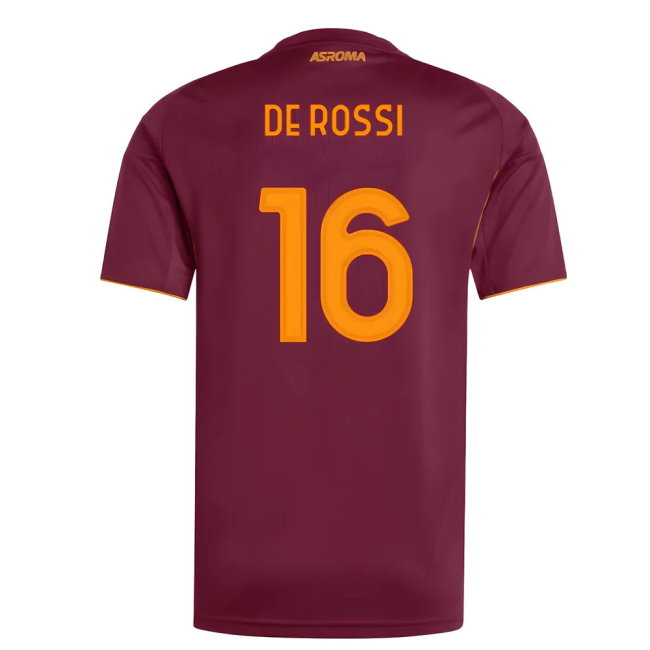 2025-2026 AS Roma Home Shirt (De Rossi 16)-SoccerKits Hub | Buy Soccer Jerseys Online