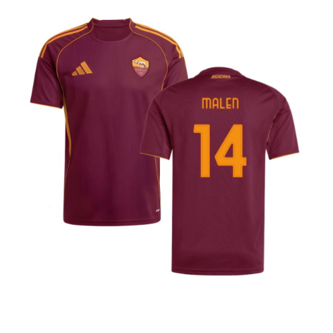 2025-2026 AS Roma Home Shirt (Malen 14)-SoccerKits Hub | Buy Soccer Jerseys Online