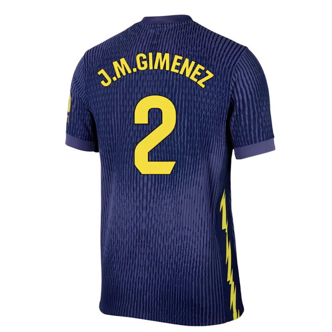 2025-2026 Atletico Madrid Authentic Away Shirt (J.M.Gimenez 2)-SoccerKits Hub | Buy Soccer Jerseys Online