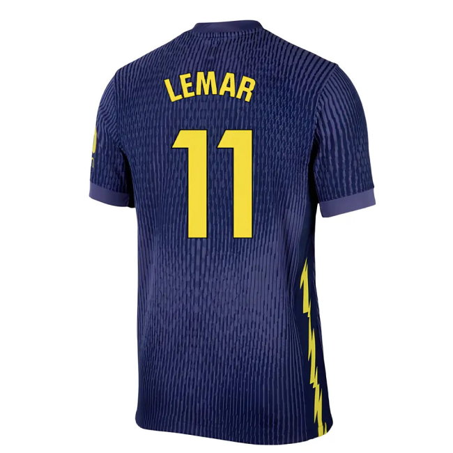 2025-2026 Atletico Madrid Authentic Away Shirt (Lemar 11)-SoccerKits Hub | Buy Soccer Jerseys Online