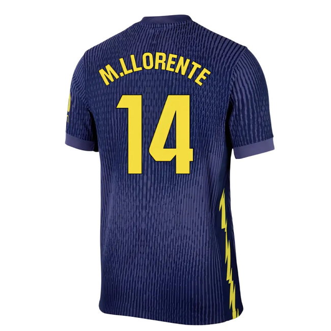 2025-2026 Atletico Madrid Authentic Away Shirt (M.Llorente 14)-SoccerKits Hub | Buy Soccer Jerseys Online