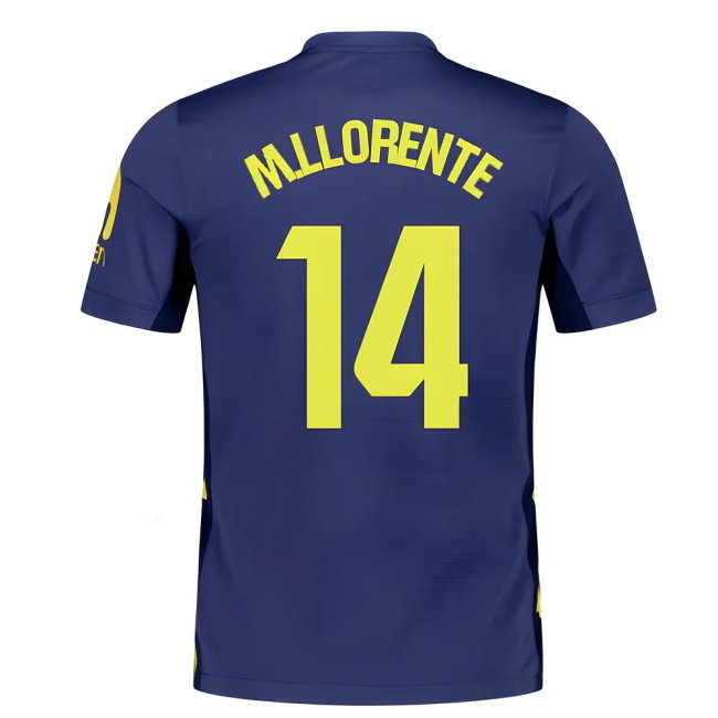 2025-2026 Atletico Madrid Away Shirt (M.Llorente 14)-SoccerKits Hub | Buy Soccer Jerseys Online
