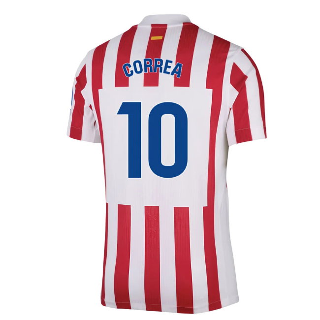 2025-2026 Atletico Madrid Home Authentic Shirt (Correa 10)-SoccerKits Hub | Buy Soccer Jerseys Online