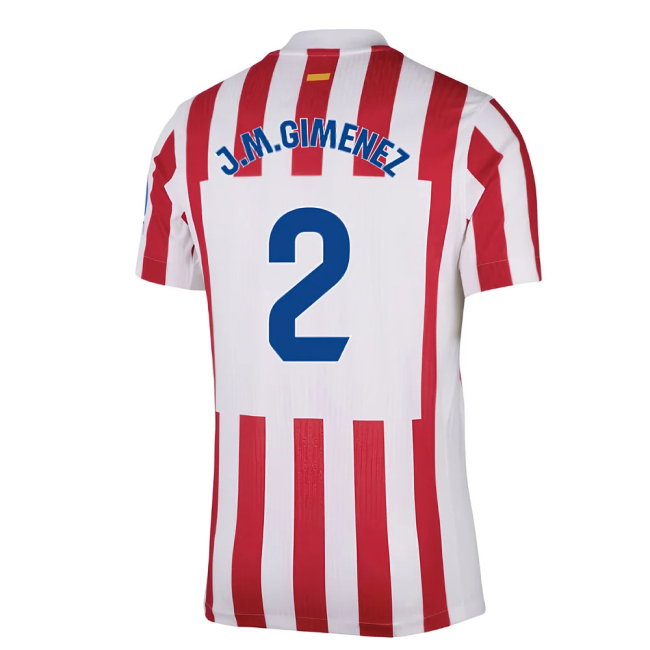 2025-2026 Atletico Madrid Home Authentic Shirt (J.M.Gimenez 2)-SoccerKits Hub | Buy Soccer Jerseys Online