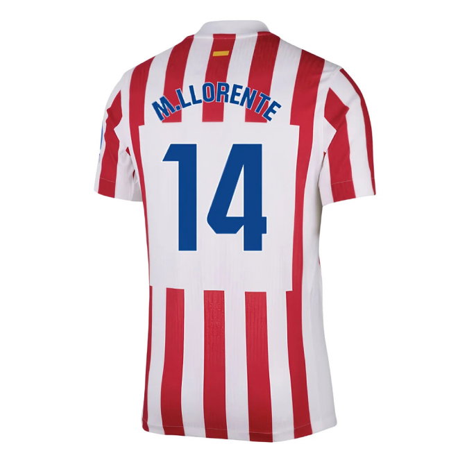 2025-2026 Atletico Madrid Home Authentic Shirt (M.Llorente 14)-SoccerKits Hub | Buy Soccer Jerseys Online