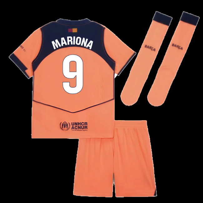2025-2026 Barcelona Third Mini Kit (Mariona 9)-SoccerKits Hub | Buy Soccer Jerseys Online