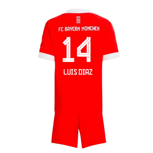 2025-2026 Bayern Munich Home Mini Kit (Luis Diaz 14)-SoccerKits Hub | Buy Soccer Jerseys Online