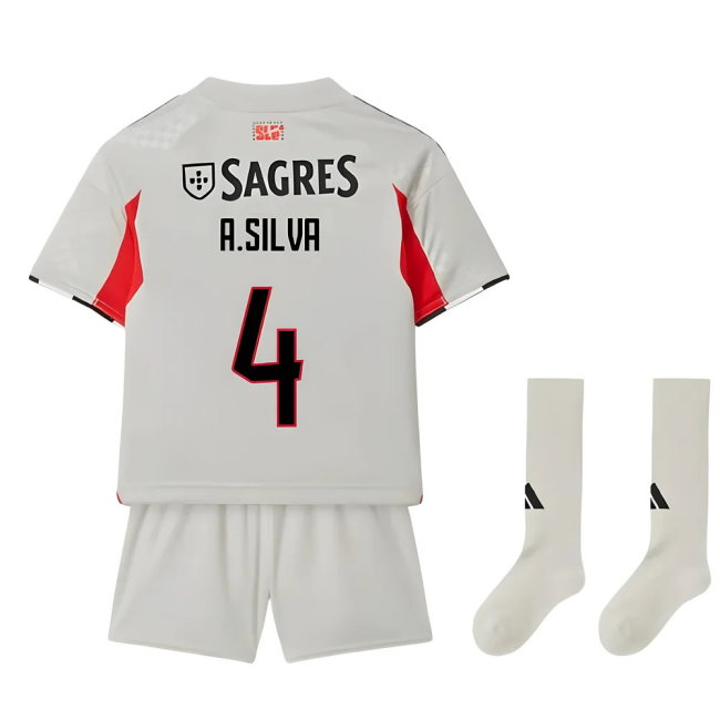 2025-2026 Benfica Away Mini Kit (A.Silva 4)-SoccerKits Hub | Buy Soccer Jerseys Online