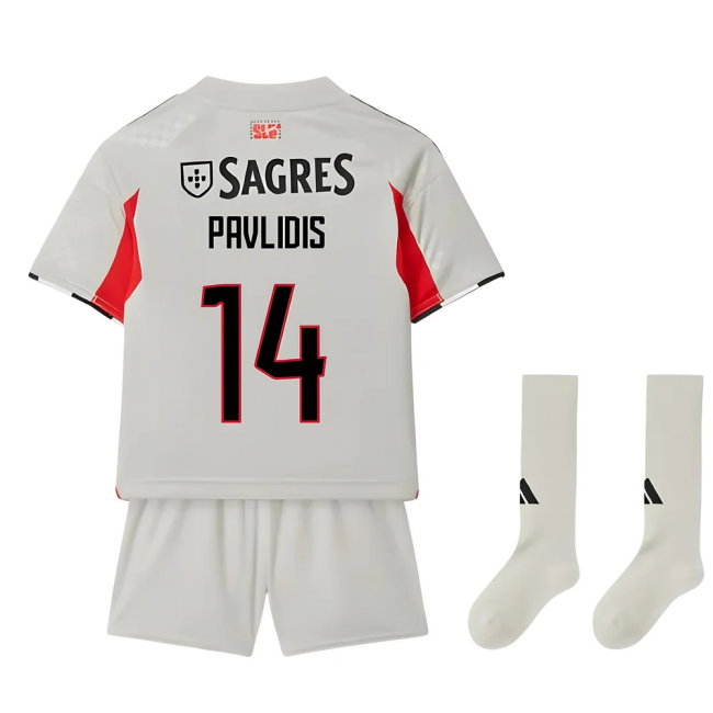 2025-2026 Benfica Away Mini Kit (Pavlidis 14)-SoccerKits Hub | Buy Soccer Jerseys Online