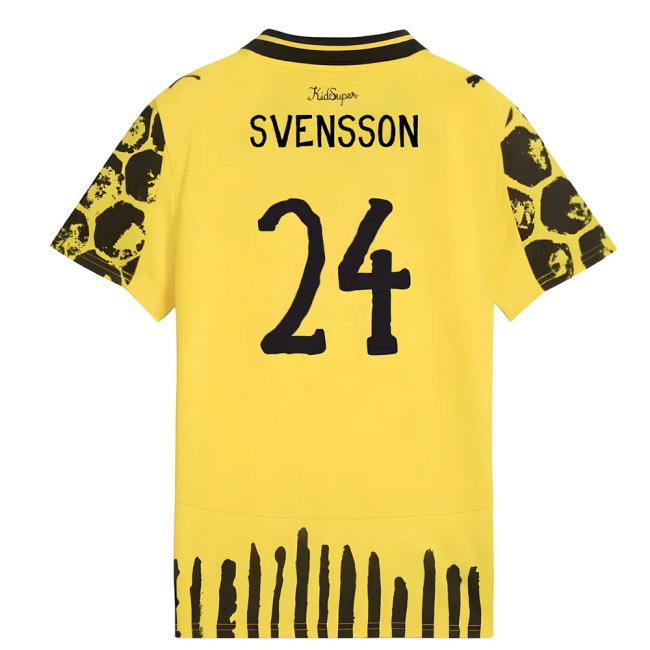 2025-2026 KIDSUPER x Borussia Dortmund CWC Shirt - Kids (Svensson 24)-SoccerKits Hub | Buy Soccer Jerseys Online