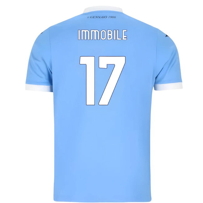 2025-2026 Lazio Home Shirt (Immobile 17)-SoccerKits Hub | Buy Soccer Jerseys Online
