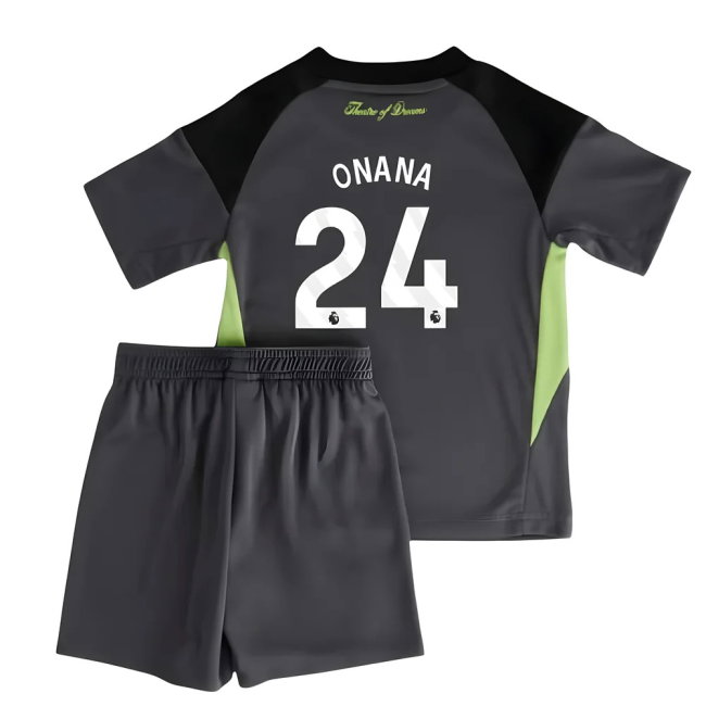 2025-2026 Man Utd Home Goalkeeper Mini Kit (Onana 24)-SoccerKits Hub | Buy Soccer Jerseys Online