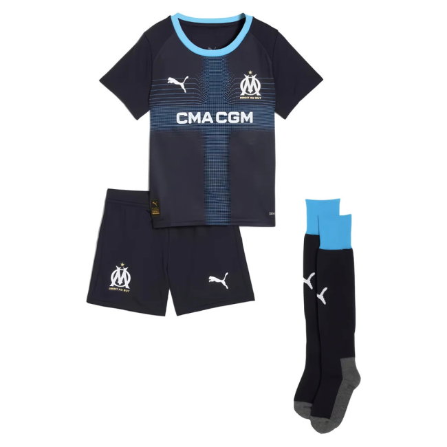 2025-2026 Marseille Away Mini Kit (Cornelius 13)-SoccerKits Hub | Buy Soccer Jerseys Online