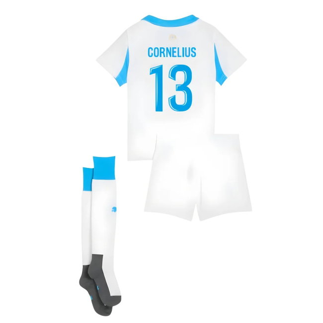 2025-2026 Marseille Home Mini Kit (Cornelius 13)-SoccerKits Hub | Buy Soccer Jerseys Online