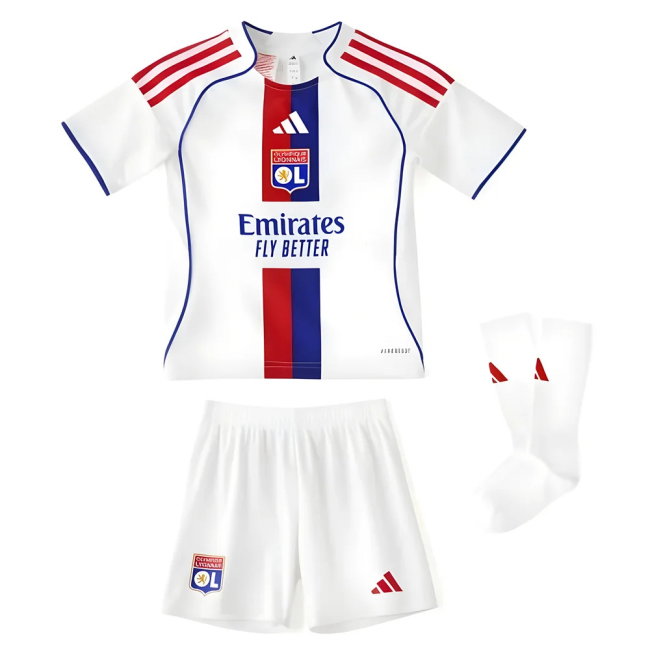 2025-2026 Olympique Lyon Home Mini Kit (Akouokou 4)-SoccerKits Hub | Buy Soccer Jerseys Online