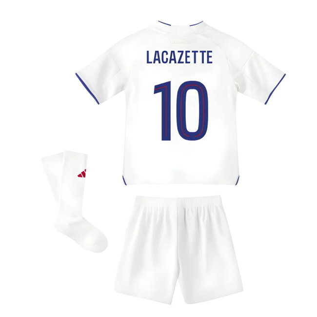 2025-2026 Olympique Lyon Home Mini Kit (Lacazette 10)-SoccerKits Hub | Buy Soccer Jerseys Online