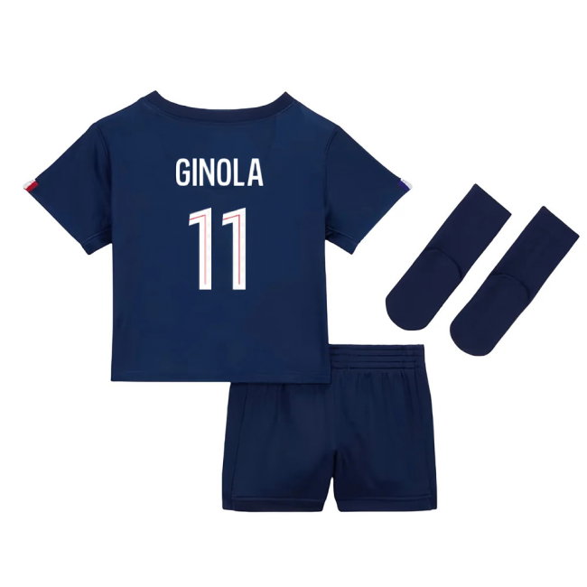 2025-2026 PSG Home Baby Kit (Ginola 11)-SoccerKits Hub | Buy Soccer Jerseys Online
