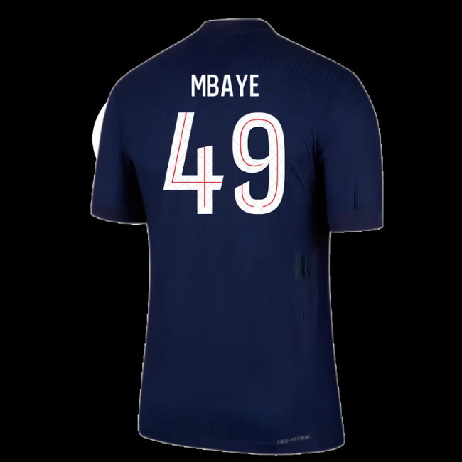 2025-2026 PSG Home Dri-Fit ADV Authentic Shirt (Mbaye 49)-SoccerKits Hub | Buy Soccer Jerseys Online